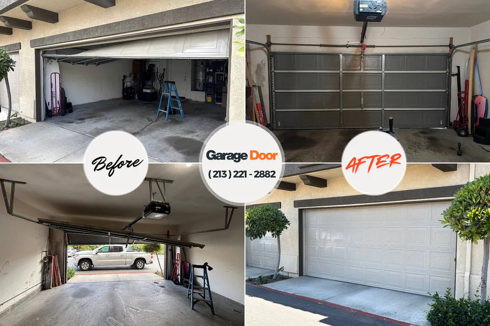 Before and after: garage door repair Gibson County